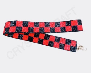 Forma y diseño personalizados, correas para bolso con cuentas rojas y negras, accesorios de moda con correa para monedero con cuentas - Product Image 1