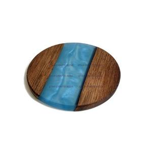 Posavasos únicos de madera personalizados, alfombrilla para taza de té, posavasos único redondo cuadrado de resina, almohadilla para taza de aislamiento térmico, resina epoxi - Product Image 6