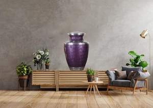 Urnas de cremación grabadas en aluminio a mano para cenizas urnas funerarias para hombres, mujeres, niños, entierro grande para hombres adultos (púrpura) - Product Image 5