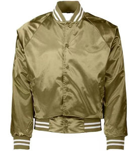 Blouson Bomber Unisexe Personnalisé en Satin Hiver Imperméable Coupe-Vent Respirant Fermeture Éclair Vintage Service OEM Personnalisable Enduit - Product Image 3