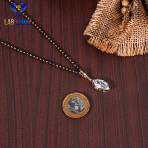 4.47 TDW Marquise CUT สีเหลืองทองเพชร mangalutra สี EF-VS ผู้หญิงของขวัญแต่งงานกับ labstone - Product Image 4