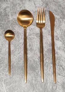 Brillant personnalisé métal or ensemble de couverts en acier inoxydable vaisselle cuillère fourchette couteau pour hôtel Restaurant décoratif - Product Image 4