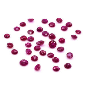 Rubis naturels de Birmanie non traités, calibrés, 3 mm, ronds, facettés, taille marquise, pierres précieuses en vrac, couleur rouge, pour accessoires de bijouterie - Product Image 1