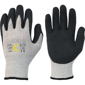 Gants anti-coupure LEIPOLD Solidstar 1443 Taille 9 Gris/Noir EN 388 PPE Catégorie II Lot de 12 paires pour le jardinage Équipement de protection - Product Image 1