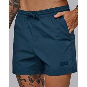 Mid-Rise Solid Knit Sporty <b>Shorts</b> with <b>Elastic</b> Drawstring <b>Waist</b> Custom Sublimation Design 100% Cotton Size XS - Product Image 3