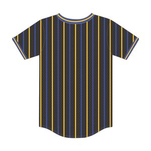Sigma Gamma Rho Jersey negro a rayas Jersey de béisbol 100% Malla de poliéster SGRho Sorority Camiseta con cuello en V con logotipos de apliques - Product Image 3