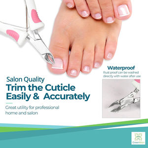 Coupe-cuticules avec poignée antidérapante, coupe-cuticules professionnel, lames tranchantes, pinces à cuticules à double ressort pour le soin des ongles - Product Image 3