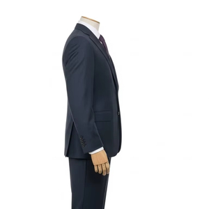 Traje de Hombre de Tela de Lana Peinada Resistente al Viento, Mezcla de Poliéster Premium, Transpirable, Corte Entallado, Ropa Formal de Negocios para Oficina, Estilo Clásico - Product Image 3