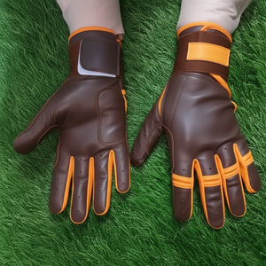 Custom <b>Logo</b> Ambidextrous Baseball Batting Gloves Adult Men High Grip Genuine Leather Professional Softball Training Protective - Product Image 6