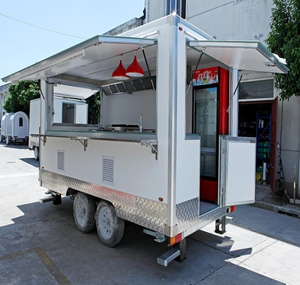 Chariot de nourriture de rue vintage de luxe avec équipement de cuisson et remorque de cuisine pour la vente de glaces, garantie de 3 ans, résistant à la rouille - Product Image 1