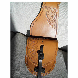 Sac de selle en cuir sculpté à la main pour Western Horse
