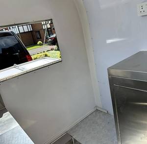 Remolque de Comida Móvil de Aluminio, Carrito de Comida Callejera de Dos Ruedas, Carrito de Catering para Servicio de Comida Rápida al Aire Libre - Product Image 2