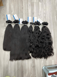 Extensiones de Cabello Natural Liso de la Mejor Calidad, Color Negro, 100% Cabello Humano Vietnamita Virgen, Sin Enredos, Producto Top 2026 - Product Image 3