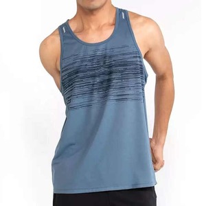 2025 New Custom Design 100% Polyester Seamless Knitted <b>Tank</b> <b>Top</b> Round Neck <b>Mens</b> Casual Sports Shirts - Product Image 1