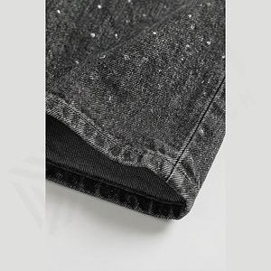 Jeans en denim pour homme, coupe droite, 100% coton, uni, coupe ample, séchage rapide, léger, vente en gros, couleur personnalisée - Product Image 6