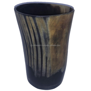 Tasse sculptée en corne de boeuf naturelle au design moderne 300ml tasse à boire Viking véritable artisanat RF tasse à bière sculptée - Product Image 5