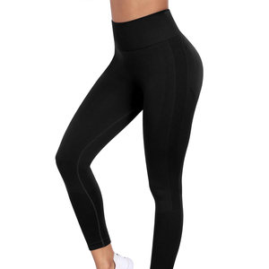 Meilleur prix du fournisseur direct de l'usine Collants de yoga taille haute avec logo personnalisé Legging sans couture pour femmes pour la salle de sport respirant décontracté - Product Image 1