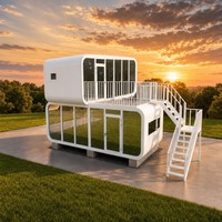 Cabane Apple Premium de 13 m², maison préfabriquée modulaire avec cuisine, prête pour le glamping