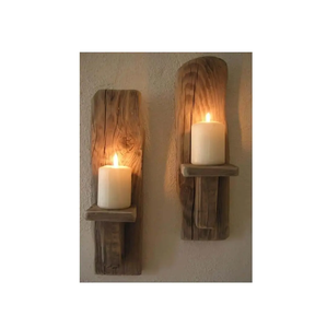 Portavelas de madera de diseño creativo de fábrica, madera blanca para mesa de comedor, mesa auxiliar, hogar, hoteles, restaurante, gran oferta, portavelas - Product Image 4