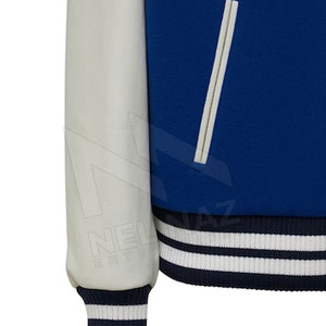 Veste de sport d'hiver pour homme de haute qualité avec logo personnalisé, design respirant et respectueux de l'environnement, manches en cuir, style streetwear - Product Image 4