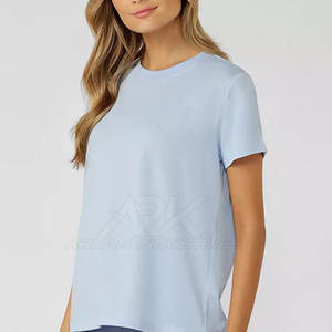 T-shirt de qualité supérieure pour femme, collection été, t-shirt uni teint, confortable - Product Image 3