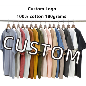 High Quality 100% Organic Cotton Oversized Men's T-shirt Heavy 300 Gsm Small Neckline Streetwear Custom logo <b>Tshirt</b> t Shirt Tee - Product Image 2