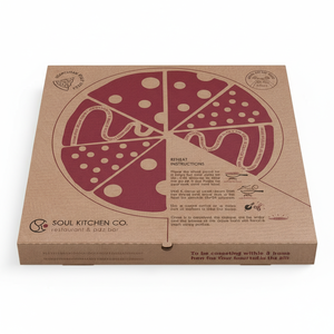 Caja de Pizza Ecológica de Alta Calidad, Embalaje de Papel Kraft para Restaurante, Comida para Llevar y Servicio de Entrega, Apta para Microondas - Product Image 2