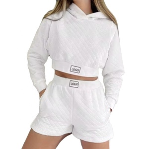 Jersey de cuello redondo alto con cremallera 1/4 de gran tamaño para mujer, sudadera deportiva cómoda de algodón y poliéster, capucha tejida frontal, estampado de invierno - Product Image 4