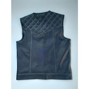 Qualité supérieure Meilleur prix Gilet en cuir véritable pleine fleur coupé Gilet Biker Gilet Gilet - Product Image 2