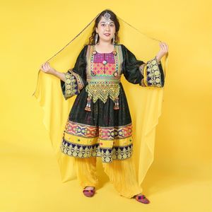 2025 vestidos vintage de estilo afgano de diseño personalizado para mujer color negro vestido de novia tradicional indio y pakistaní hecho a mano - Product Image 4