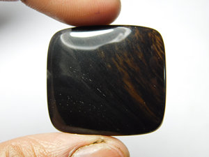 ออบซิเดียนธรรมชาติ Cabochon พลอยออบซิเดียนคุณภาพสูง สายตาและเนื้อบางาม แฮนด์เมดหินหลวม 31เซนติเมตร (28*25 มม.) ว้าว ราคา - Product Image 4