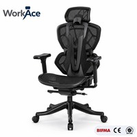 Chaise de jeu ergonomique noire du fabricant avec accoudoirs 9D et dossier en maille, idéale pour le bureau à domicile – Fournisseur en gros et exportateur