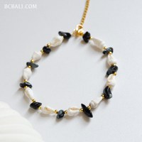 Bracelet à breloques Original Shell Bohemia avec pierres naturelles, perles artisanales complexes, cadeau élégant pour femmes
