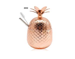 Tazas de mula de Moscú de cobre antiguo martillado diseño de piña regalo hecho a mano para boda y fiesta - Product Image 1