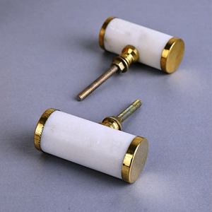 Poignée de porte en laiton et en marbre, couleur, forme et taille personnalisées, fabriquée en Inde - Product Image 4