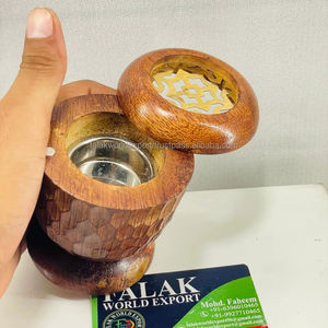 Quemador de incienso de madera de diseño creativo, Bakhoor quemador, incensario árabe de madera, soporte de incienso de Falak World Export - Product Image 5