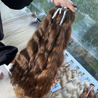 Extensions de cheveux naturels ondulés en vrac, prix d'usine # 4 # 6 # 8 mèches de cheveux vietnamiens de haute qualité Nasa Hair de 18 pouces et 30 pouces, 1 kg, permanent