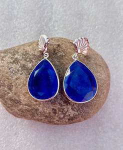 ต่างหูเงินแท้ 925 ประดับคริสตัลแทนซาไนต์ เครื่องประดับเงินสำหรับผู้หญิง ของขวัญเครื่องประดับแทนซาไนต์สำหรับเธอ - Product Image 4