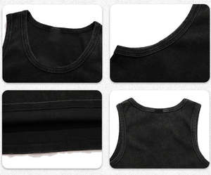 เสื้อกล้ามผู้ชายผ้าคอตตอนสีเขียวเสื้อกั๊กแขนกุดสำหรับฤดูร้อน - Product Image 6