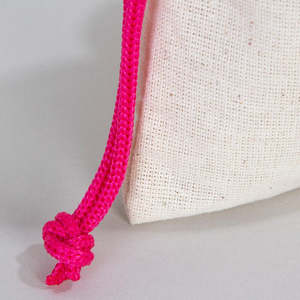Fuchsia <b>Drawstring</b> Cotton <b>Pouch</b> 4 W X 5 H Screen Printing for Packaging Jewelry Food Gifts with Custom Logo Option - Product Image 6