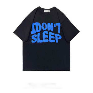 Venta al por mayor de camisetas para hombre 100% algodón con Puff impreso bordado Logo tarifas razonables para la camiseta de los hombres - Product Image 2