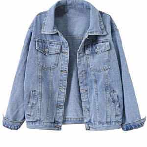 Chaqueta Vaquera de Alta Calidad para Mujer, Ropa de Invierno, Manga Larga, Cuello Camisero, Bolsillo en el Pecho - Product Image 1