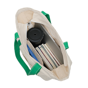 Sac fourre-tout en toile de coton tendance personnalisé fermeture à glissière bandoulière taille personnalisable logo réutilisable imprimé pour faire du shopping - Product Image 1