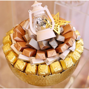 Moderno Hotel Ware Chocolate Display Perfecto Para Dulce Postre Servidor Bowl Mejor Calidad Oro Metal Chocolate Bowl Para la venta - Product Image 5