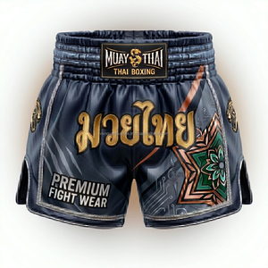 Custom Muay Thai Shorts OEM Sublimation Full Dye Satin <b>Polyester</b> MMA Kickboxing Gym Apparel Wholesale Supplier - Product Image 4