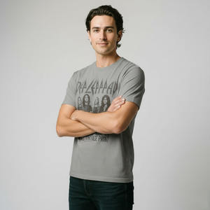 Camiseta informal de algodón con cuello redondo y estampado gráfico para hombre, estilo urbano - Product Image 2