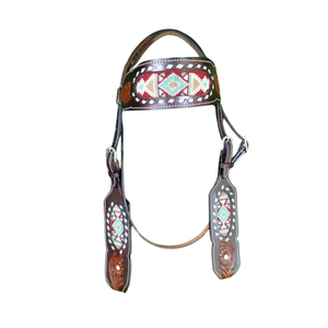 Cabecera de caballo de cuero Premium | Diseño duradero y elegante para mayor comodidad y control | Ideal para entrenamiento, equitación y espectáculo - Product Image 1