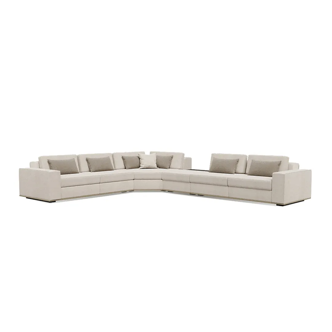 Florida Ecksofa Set Modulare Wohnzimmer möbel Anpassbare Luxus-Sofa im modernen Stil Stoff Wohnzimmer möbel