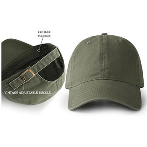 Gorra de Béisbol Unisex Verde Oliva de 6 Paneles, Ajustable, de Algodón, Color Sólido, para Adultos - Product Image 3