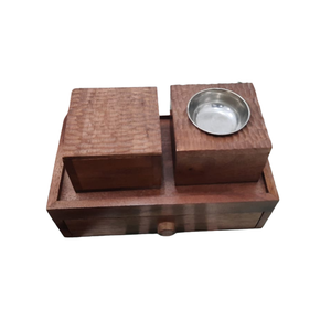 Regalo Árabe de Ramadán, Mubkhar de Madera, Quemador de Incienso, Juego de Cajas con Cajón, Aroma a Rosa, Incensario de Medio Oriente, Artesanía de Calidad - Product Image 4
